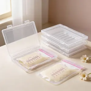 4pcs Breastmilk Storage Bag Flattener, Reusable Freezer Organizer, Saves Refrigerator Space, Transparent PP Material, Baby Nursing Essentials