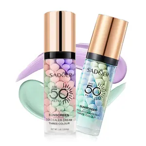 2-Pack Purple & Green Color Correcting Serum SPF 50 – Primer, Hydrating & Oil-Control for Smooth, Radiant Skin