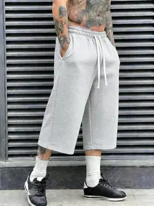Men's Casual Sports Seven-Quarter Pants, Loose Fit Lightweight, Drawstring Waist Sweatpants, Fashionable Comfort, Perfect for Home and Outdoor, Great Gift Choice, Athleisure Bottoms