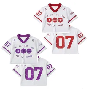 Women’s Arirang 2026 Mesh Crop Jersey – Kpop World Tour Comeback Crop Top, Double-Sided Concert Fan Shirt, Couple Outfit, Best Friend & Birthday Fan Gift