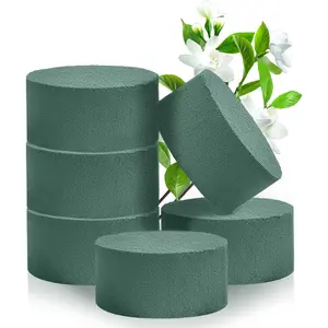 6 count Round Floral  Blocks, 3.2 inch  Flower , Green Flower  for  or Artificial Flower Arrangements, Florist  for DIY Crafts, Wedding, Birthdays,  Decor