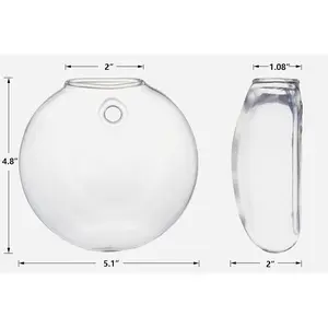 2 Pcs Glass Wall Hanging Planter Terrariums,Glass Wall Hanging Vases for Plants Indoor,Containers for Air Plant,Succulents and Candle Display.