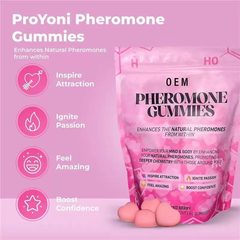 Pheromone Gummies - Enhances Your Natural Pheromones From Within - 60 Count Mixed Berry Flavor