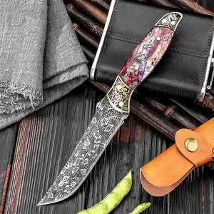 Companion Fixed Blade Outdoor Knife with Stainless Steel Blade,Vintage Pocket Knife，Sharp Camping Knives