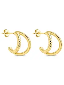 Arcadia Double Row Huggie Hoop Earrings