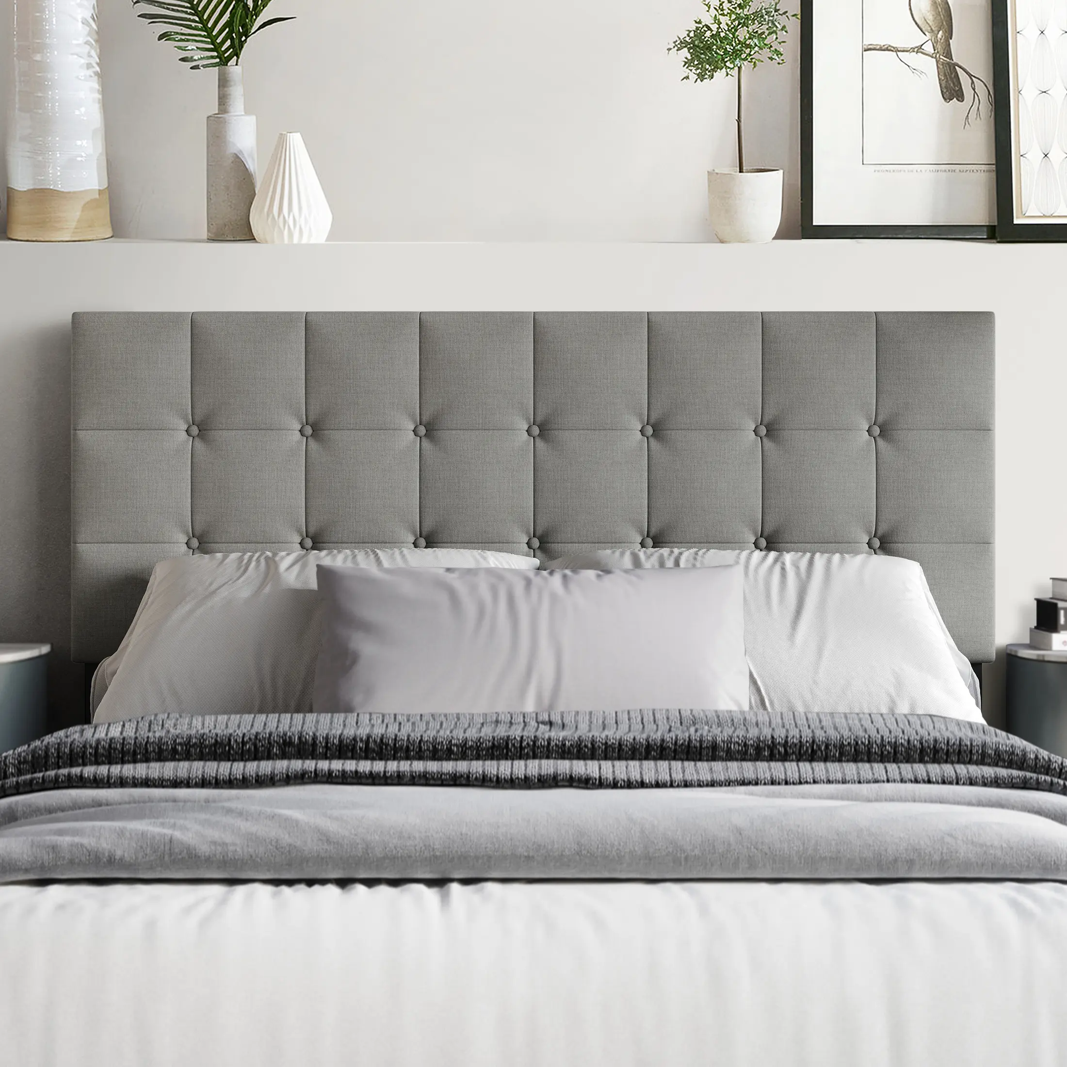 CloudComfort Adjustable Tufted Headboard CloudComfort Adjustable Tufted Headboard