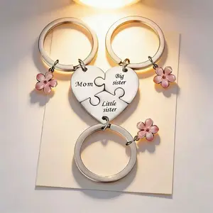[Mother's Day Gift] Mother DaughterKeychain for 3,Mother Big Sister Little SisterKeychain for 3, Sweet Meaningful Gift for Momfor Mother's Day, Birthday, Christmas or JustBecause