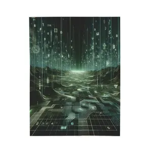 Matrix Code Flow - Plush Blanket