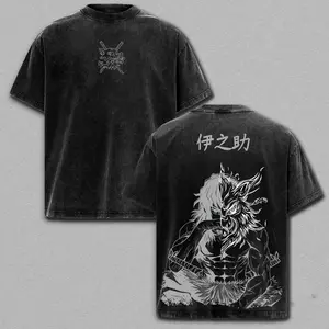 Inosuke Hashibira T-Shirt – Demon Slayer Vintage Washed Oversized Graphic Tee, Anime Streetwear Casual, Heavy Cotton Unisex Top, Beast Breathing Shirt, Gift for Demon Slayer Lovers
