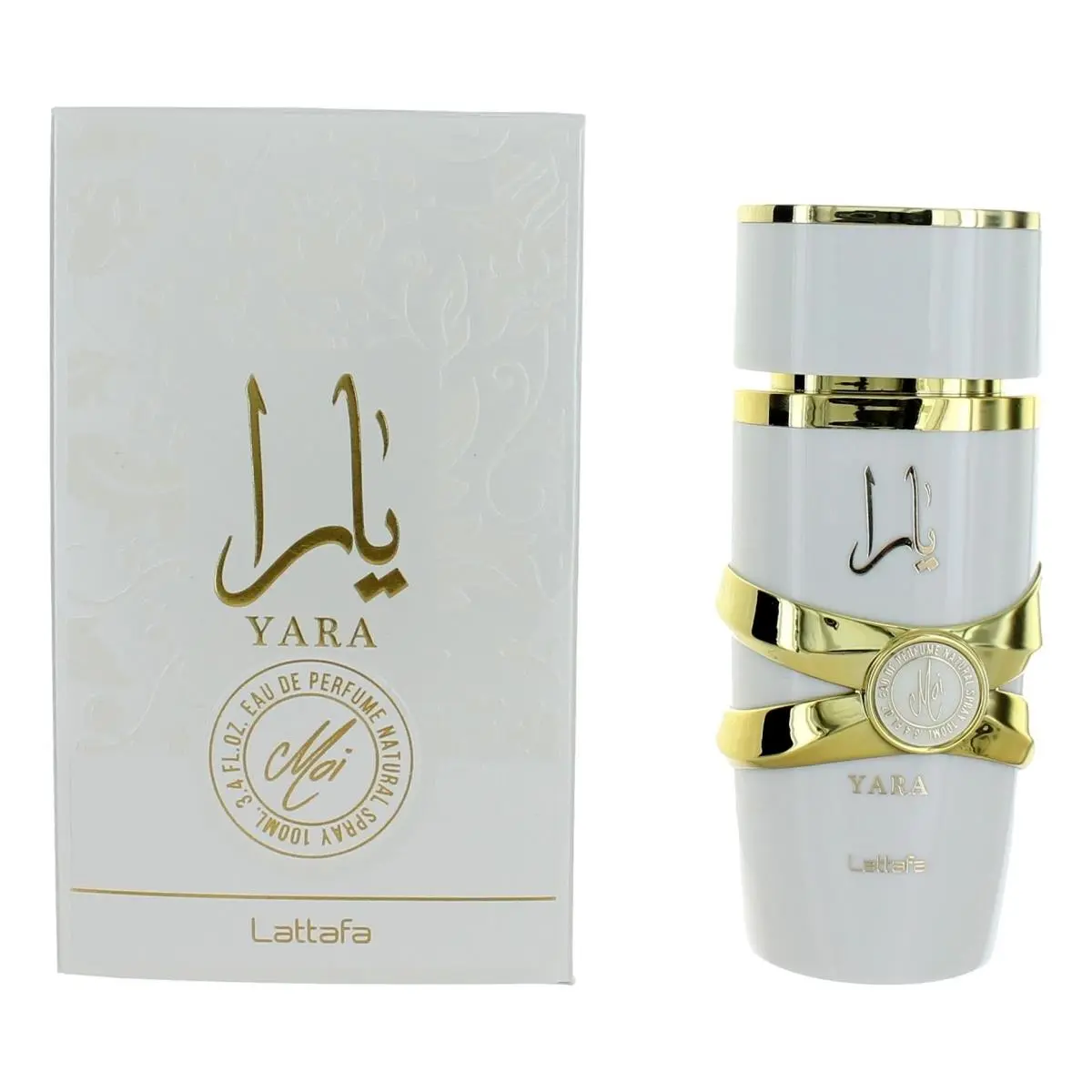 Lattafa Yara Moi Eau de Parfum for Women, Natural Floral Amber & Fruity Fragrance with Jasmine, Peach & Caramel Notes, 3.4 fl oz Spray Bottle, Floral Scented, Amber, Caramel