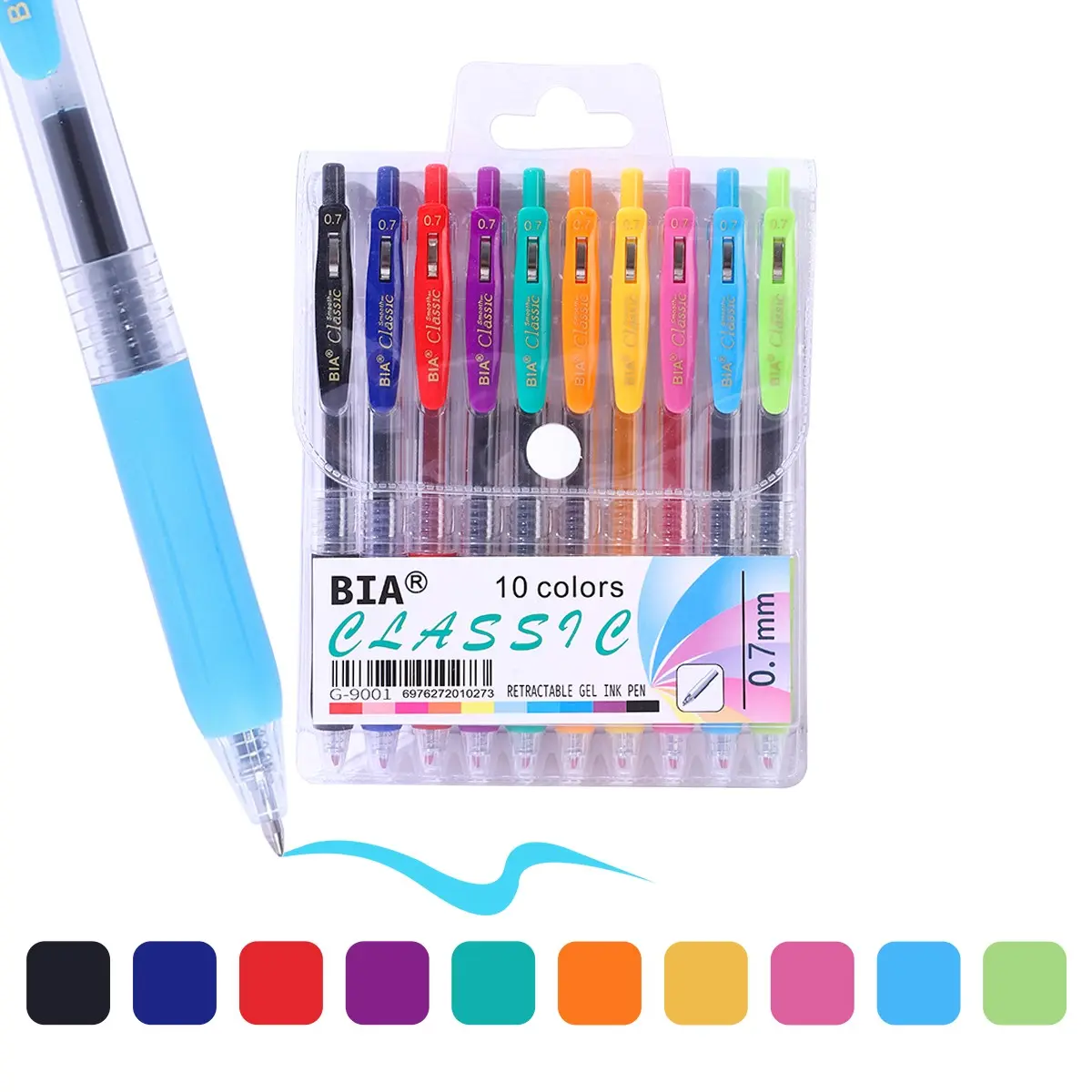 Retractable Gel Ink Rollerball Pens, Assorted Colors, Fine Tip 0.7mm, Ideal for School & Office Use, Pack of 4/6/8/10 Pieces