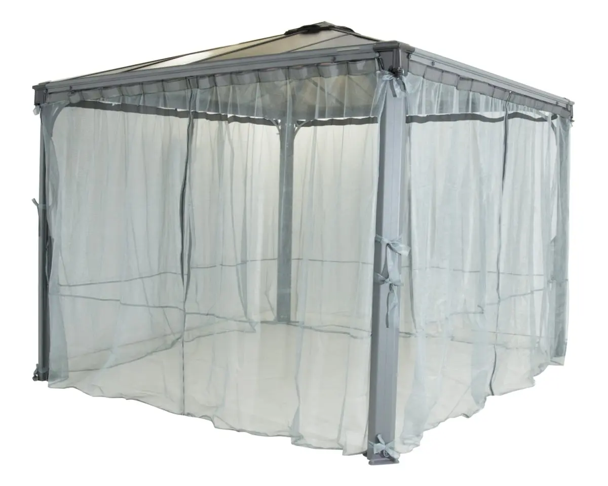 Palram - Canopia HG1064 Palermo 4300 14' x 14' Garden Gazebo Netting Set - 4-Piece with Zipper, Hangers, Ties, Screen