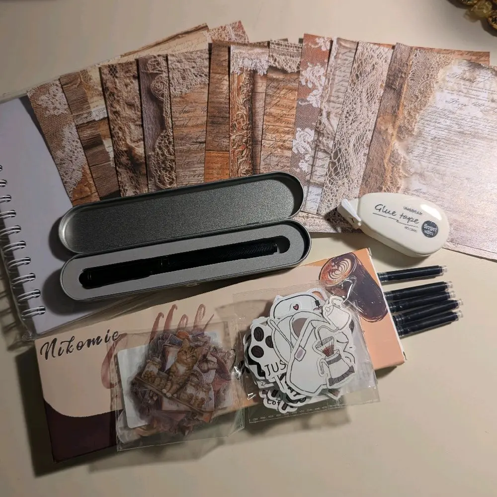 White Blank Notebook Journal Kit