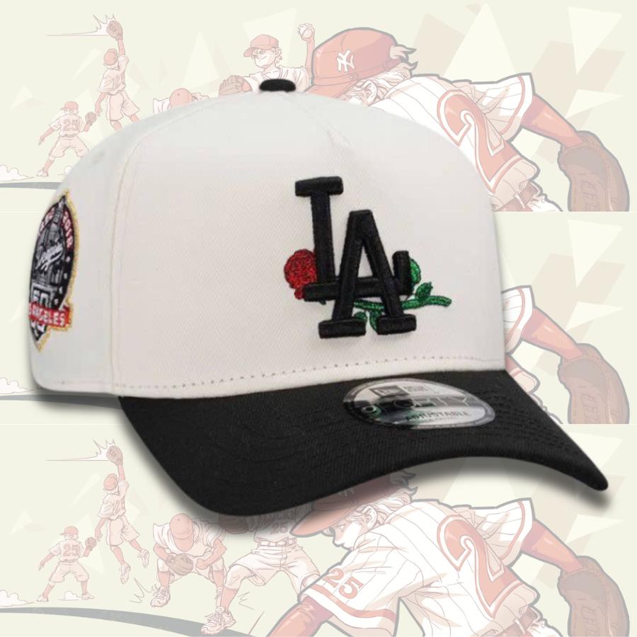 New Era LA Dodgers Cap 59FIFTY – Classic Embroidery Logo, Side Patch Accent, Structured Crown Construction, Urban Streetwear Hat For Casual Style