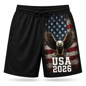 USA 2026 American Eagle Shorts, Mens Patriotic Athletic Shorts, American Flag 4th of July Beach Workout Shorts, 250th Anniversary Gift