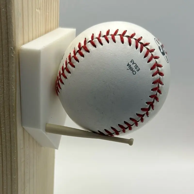 Wall Mount Ball Display Holder | Baseball & Softball Display Rack | Minimalist Sports Keepsake Holder | Flush Wall Mount