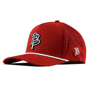 BB Baseball Cutout PVC Curved 5 Panel Rope Hat