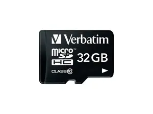 Verbatim 32GB microSDHC Flash Card w/ Adapter Model 44083