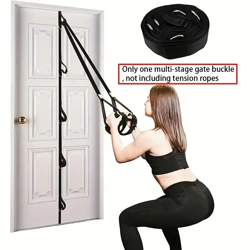 Door Pull Rope Door Lock Accessory Set, No Installation Required, Multi-Point Resistance Strap, 5.1m Door Anchor Bandage, Fitness Training Straps