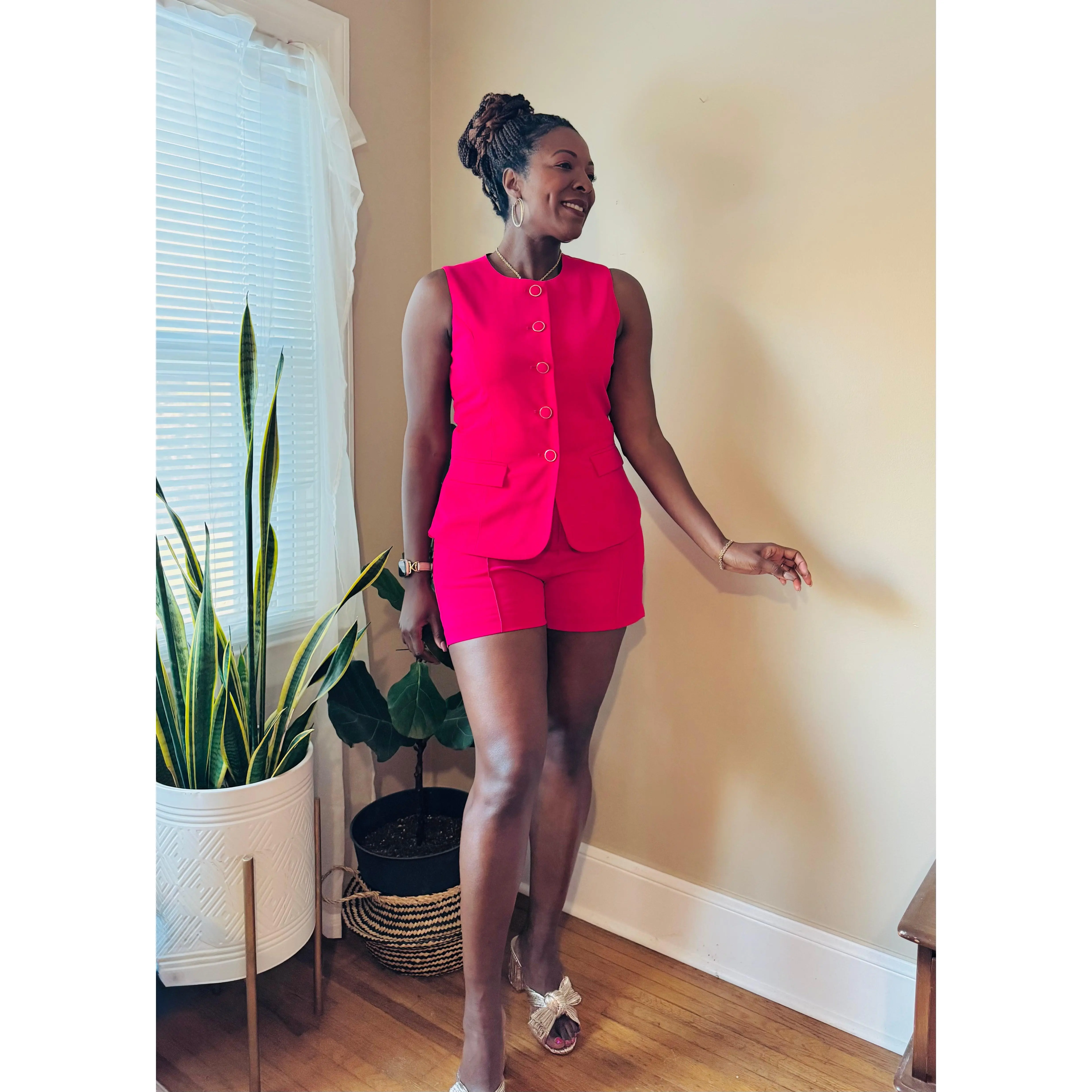 Tailored Button Longline Vest – Lisboa