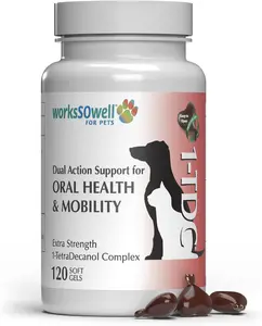 1-TDC worksSOwell Dual Action Joint Supplement for Dogs & Cats - Hip & Joint Support for Large & Small Breeds - Oral Health & Arthritis Relief