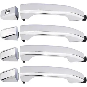 Exterior Door Handles w/Gaskets Set Chrome Compatible with 2014-2020 Chevy Chevrolet Silverado Suburban Tahoe, GMC Sierra Yukon Door Parts 84713663 84711849 22923609