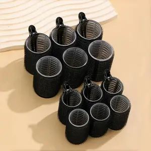 18pcs Bangs Styling Tool Set, Forehead Curling Iron, Hair Roller Clips, Plastic Self-Adhesive Magic Curler, Heatless Easy-To-Use Hair Accessories