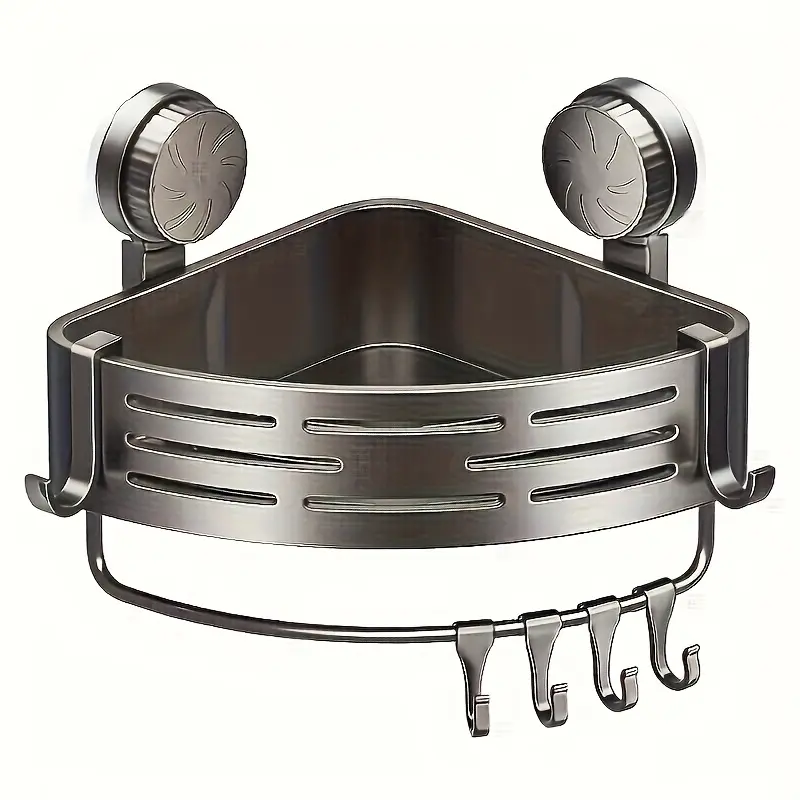Punchless Bathroom Rack Bathroom Suction Cup Triangle Basket Bathroom Organizing Accessories Bathroom Organizers