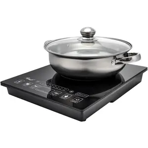 Rosewill RHAI-15001 Induction Cooker | Large Digital Screen Display | 1800 Watt | 5 Pre-Programmed Cooktop Settings | Stainless Steel Pot | 10" 3.5 QT