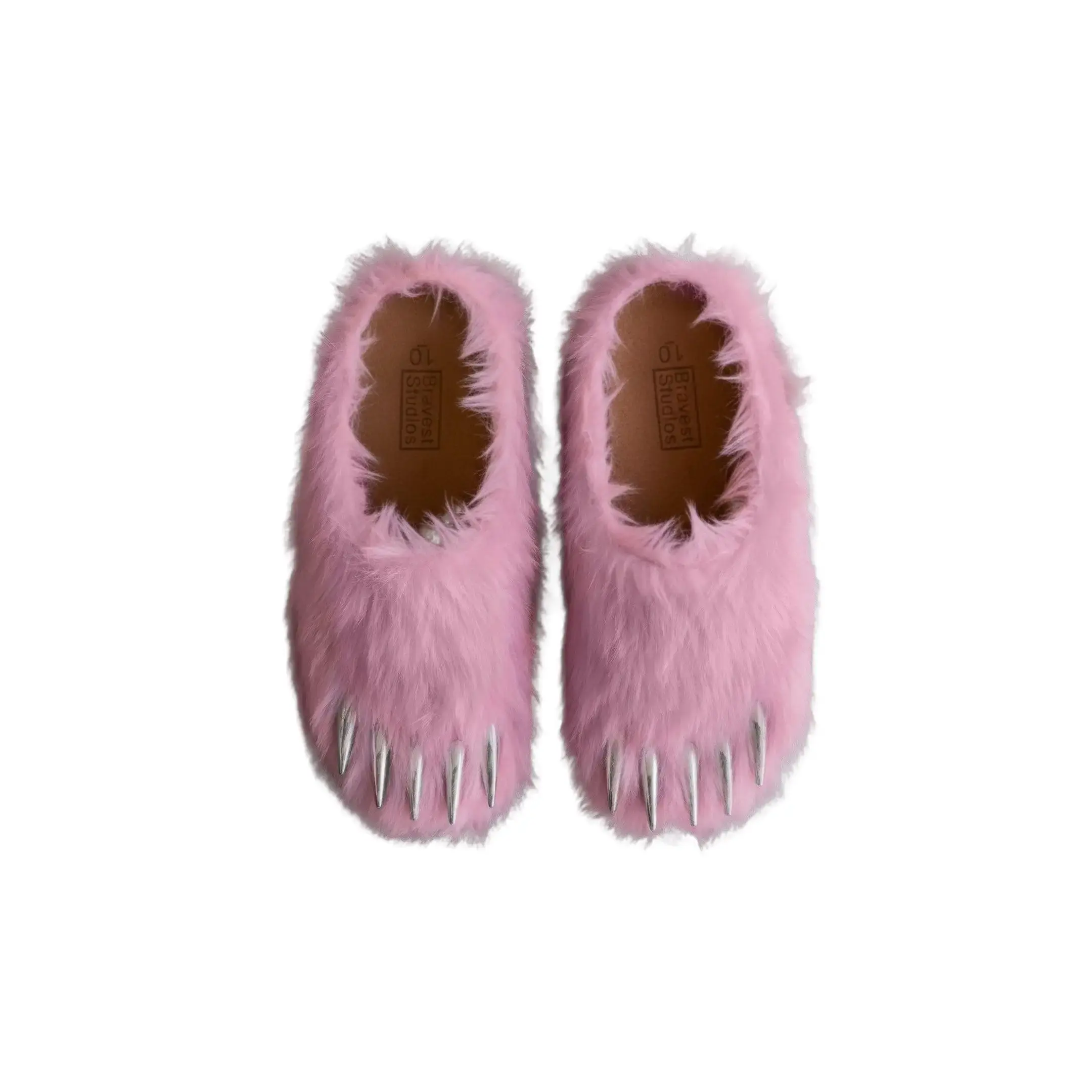 Pink Bear Claw Mules