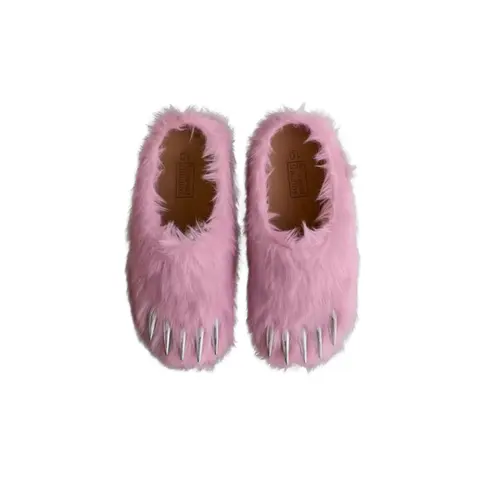 Pink Bear Claw Mules