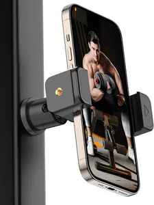 Gym Magnetic Phone Holder, 360°Adjustable, Portable Magnetic Phone Holder Mount for Gym, Attaches to Metal Surfaces, Gym Accessories for Men and Women Workout, Compatible with 4-7" Smartphones