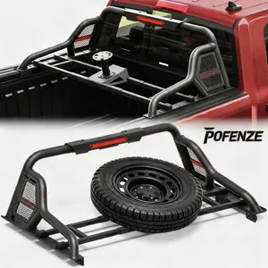 POFENZE-NADIA Heavy-Duty Adjustable Truck Roll Bar Chase Rack for Full-Size Trucks, Compatible with CHEVROLET COLORADO,TOYOTA TACOMA, NISSAN FRONTIER, JEEP GLADIATOR,HYUNDAI SANTA CRUZ, GMC CANYON, FORD RANGER, HONDA RIDGELINE Universal Steel Bed frames