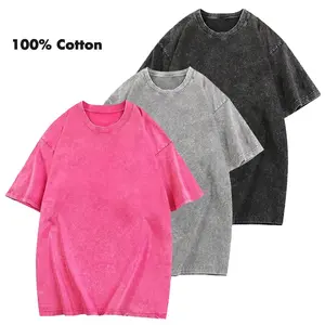 3Pcs Unisex Acid Washed Tshirt Men's Cotton T-Shirts Half Short Sleeves Casual Loose Solid Streetwear Tops,Unisex Retro Street T-Shirts,Loose Fit Womenswear