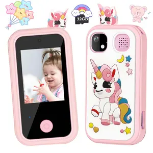 Girls Toy Phone for Ages 3-12, Perfect Christmas & Birthday Gifts, 2.4" Touchscreen Smart Toy with Dual Cameras, Games, Music Player & 32GB Memory, Toddler Educational Learning Toy