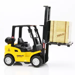 Alloy Forklift Model, Realistic Engineering Car, Toy Car, Spring-Loaded Forklift, Collectible Display Piece, Miniature Forklift, Educational Toy