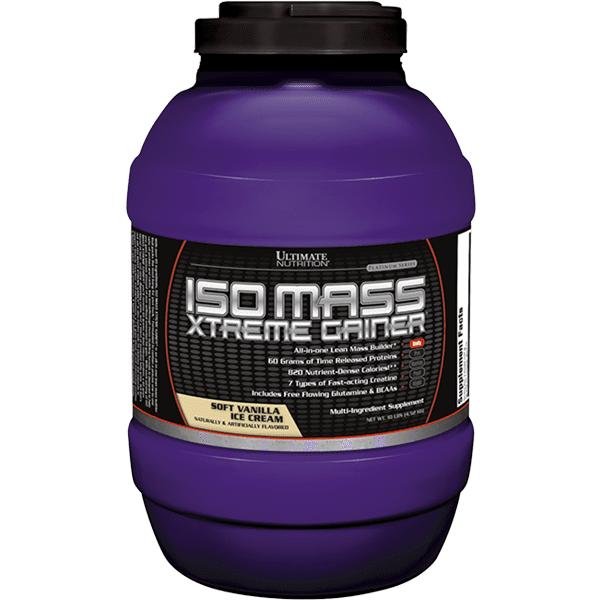 Ultimate Nutrition ISO MASS XTREME GAINER® - Chocolate Milk Flavor, 16:13 Carbohydrate to Protein Ratio, 66g Protein, 7 Flavors, 80 Servings