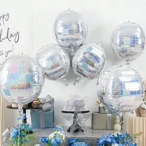 3pcs 22 inch 4D Disco Ball Foil Balloons, Perfect For Wedding, Birthday Party Decorations, Disco Party Decorations, Concert Decorations, Dance Hall Decorations,Room Decorations, Party Supplies