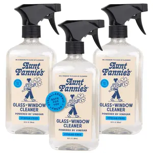 Aunt Fannie's Glass & Window Cleaning Vinegar Spray, Natural Streak-Free Glass and Window Cleaner, 16.9 Ounces (Pack of 3)