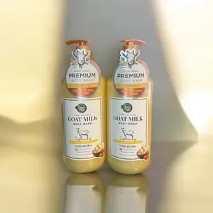 Premium Goat Milk Body Wash Set with Shea Butter & Honey for Softening Skin Care 2 Pack