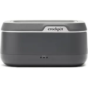 Crock-Pot 28-Ounce Mini Electric Heated Lunch Box, Portable Food Warmer, Perfect for Travel, Car, On-the-Go, Keeps Food Warm, Spill-Free, Dishwasher-Safe, Ideal Gift for Men and Women, Gray