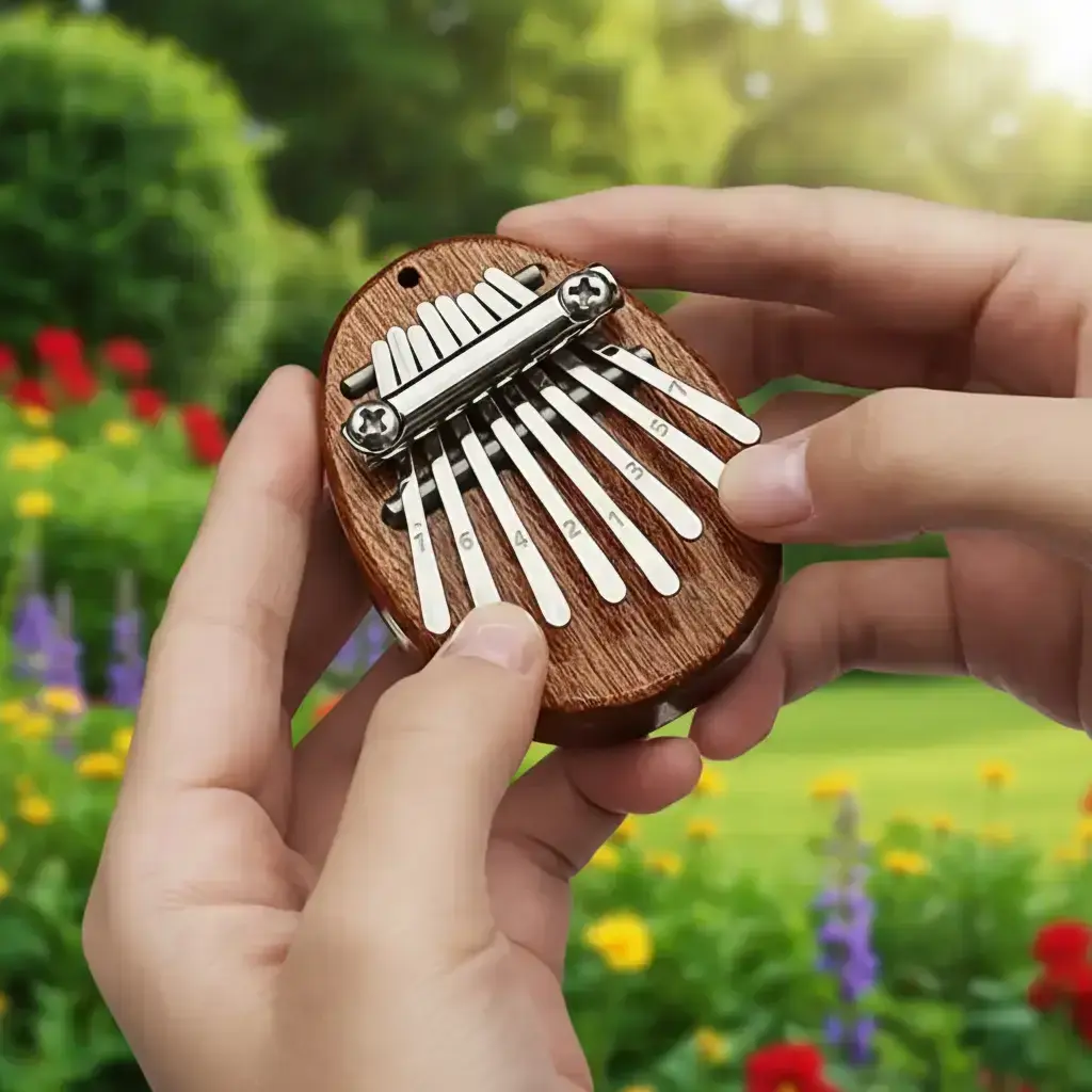 Mini 8 Key Thumb Piano, Portable 8-tone Thumb Piano, Musical Instrument for Kids & Adults, Fun Music Toy, Birthday Gift for Friends and Children