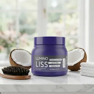 Anti-Frizz Hair Smoothing Cream - Protein Treatment for Damaged & Dry Hair - Achieve Salon Straight Hair in Minutes