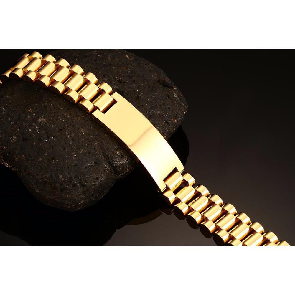 NOBLE BRACELET,MEN ROLLIE CHAIN LINK BRACELETS STAINLESS STEEL WATCHBAND WRISTBAND MEN LUXURY BAND JEWELRY