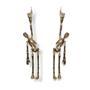 Skeleton Dangle Earring with Skull Charm