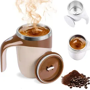 Self-Mixing Stainless Steel Coffee Mug Rechargeable Automatic Stirring Mixing Mug, Electric Funny Self Mixing Cup, Stainless Steel Travel Coffee Cup for Office, Home, Kitchen