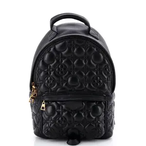 Pre-owned Louis Vuitton Leather Backpacks Palm Springs Backpack Malletage Flower Lambskin PM by Rebag