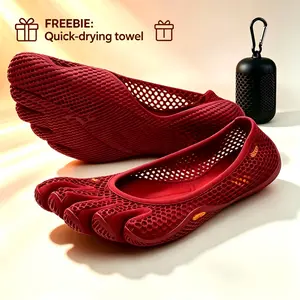Women Five Finger Shoes, Breathable Mesh Quick Dry Barefoot Shoes, Non Slip Soft Sole Lightweight Footwear for Yoga, Pilates, Running, Dance, Gym Training, Indoor & Outdoor Walking Workout, Comfortable, Elastic, Flexible, Casual Daily Wear