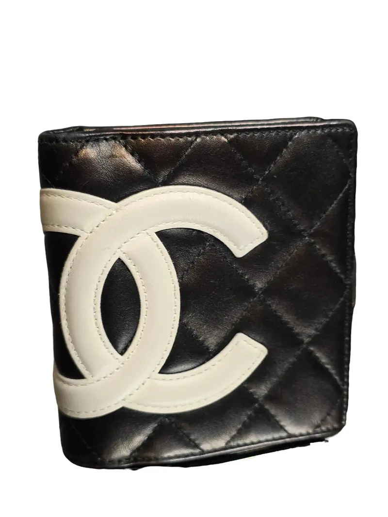 Pre-owned CHANEL France Small Leather Goods Cambon Lambskin Bifold Wallet