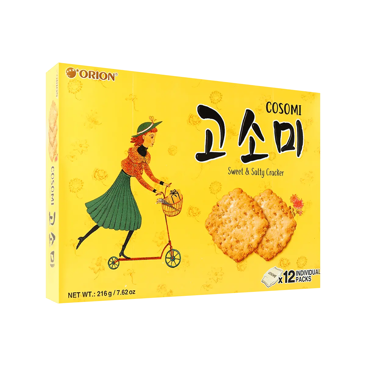 ORION Gosomi Sweet & Salty Sesame Crackers - Korean Dessert, 7.61oz